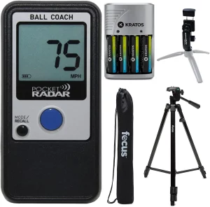 pocket radar ball coach/pro-level speed training tool and radar gun