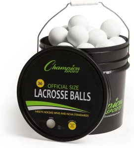bucket of lacrosse balls